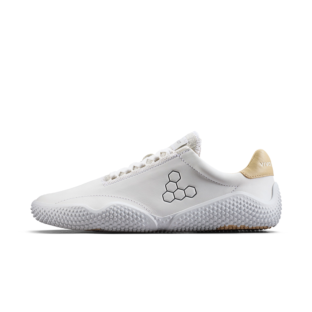 Vivobarefoot Motus Studio Sneaker Leather Womens Bright White