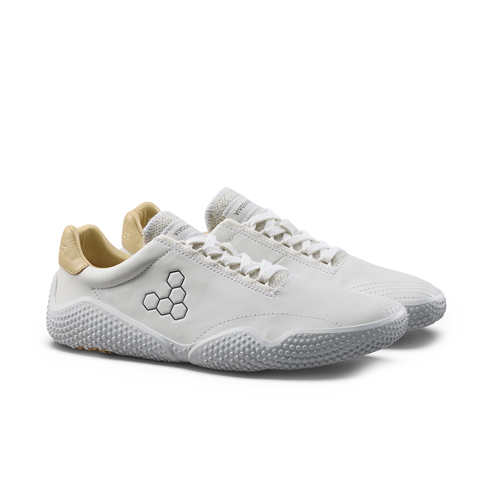 Vivobarefoot Motus Studio Sneaker Leather Womens Bright White
