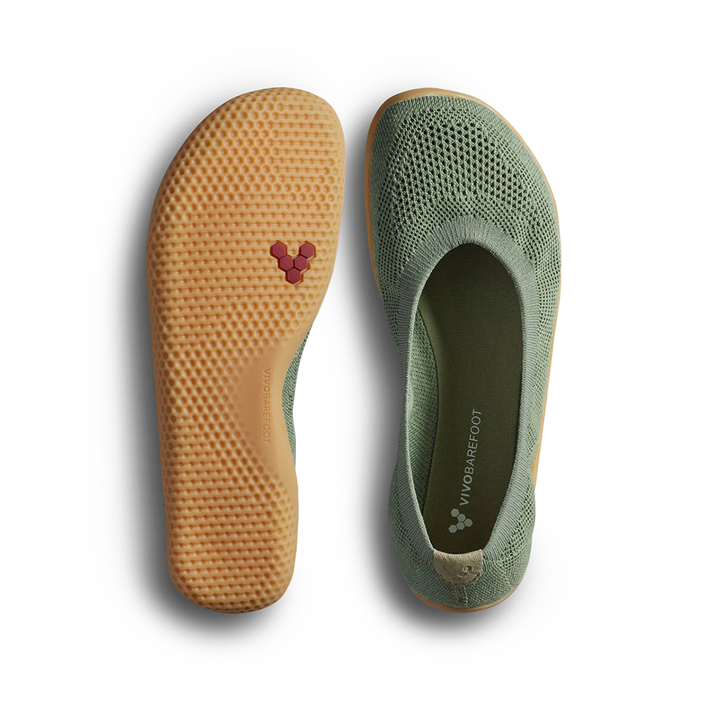 Vivobarefoot Asana Yin Ballerina Knit Womens Dusty Green