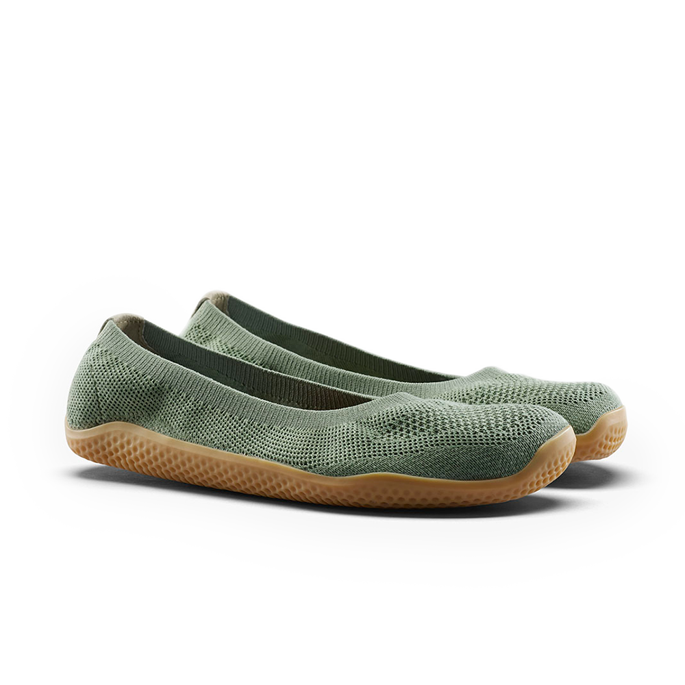 Vivobarefoot Asana Yin Ballerina Knit Womens Dusty Green