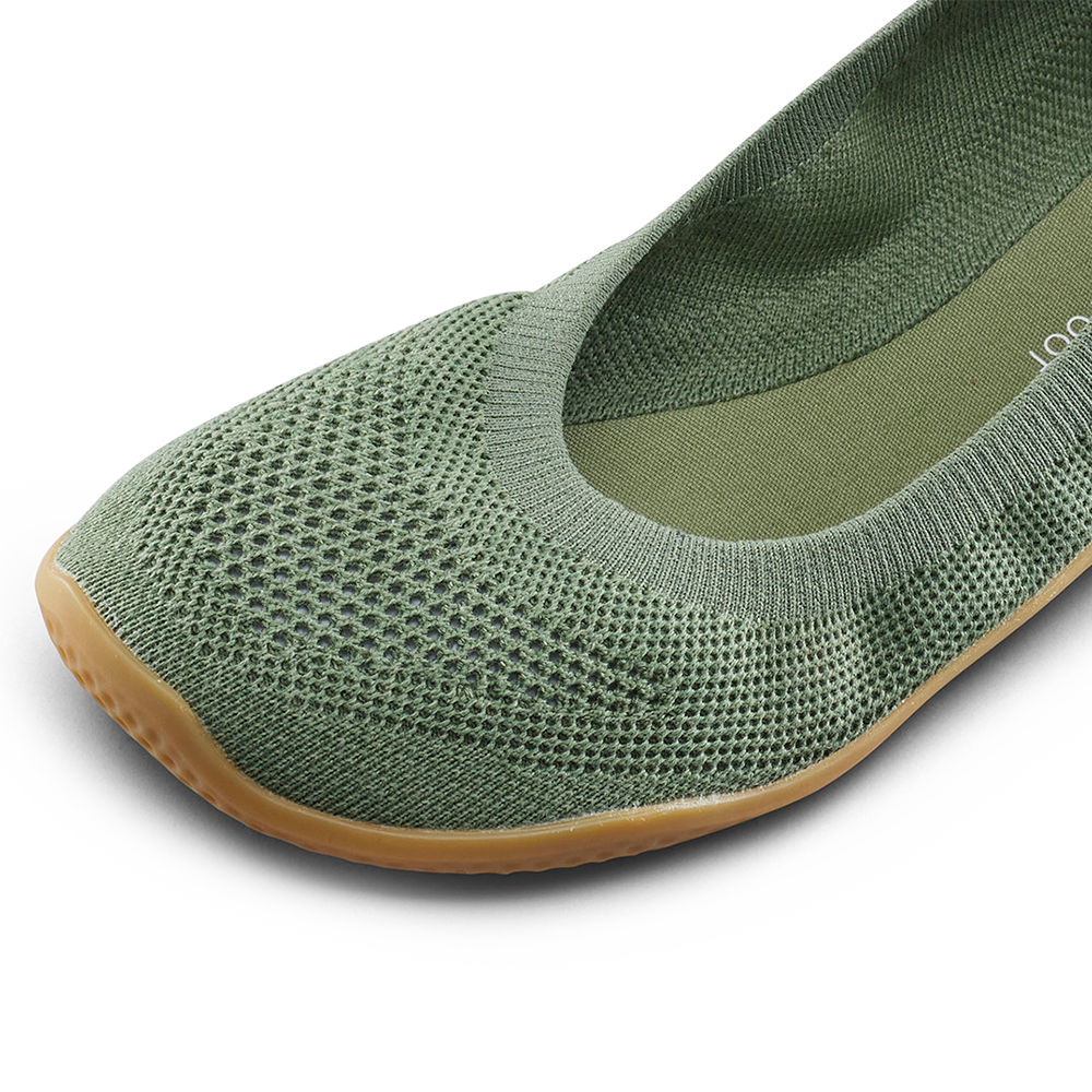 Vivobarefoot Asana Yin Ballerina Knit Womens Dusty Green