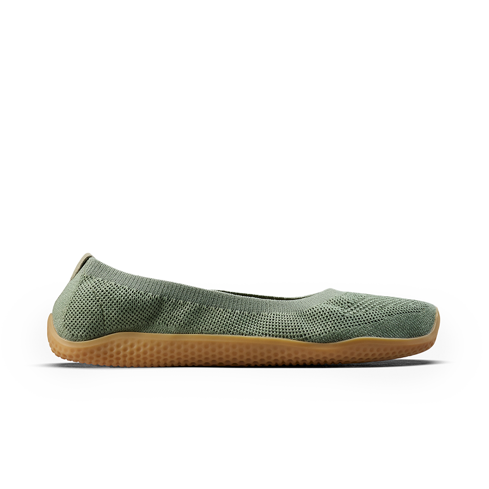 Vivobarefoot Asana Yin Ballerina Knit Womens Dusty Green