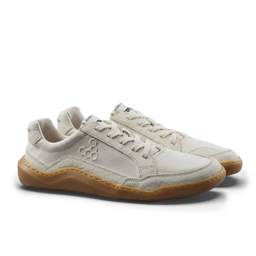 Vivobarefoot Gobi II Sneaker Premium Canvas Womens Natural White