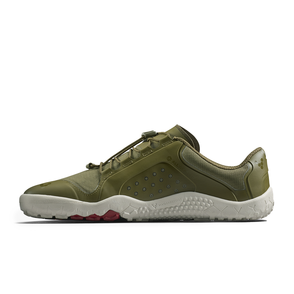 Vivobarefoot Primus Trail III All Weather FG Mens Dark Olive/White