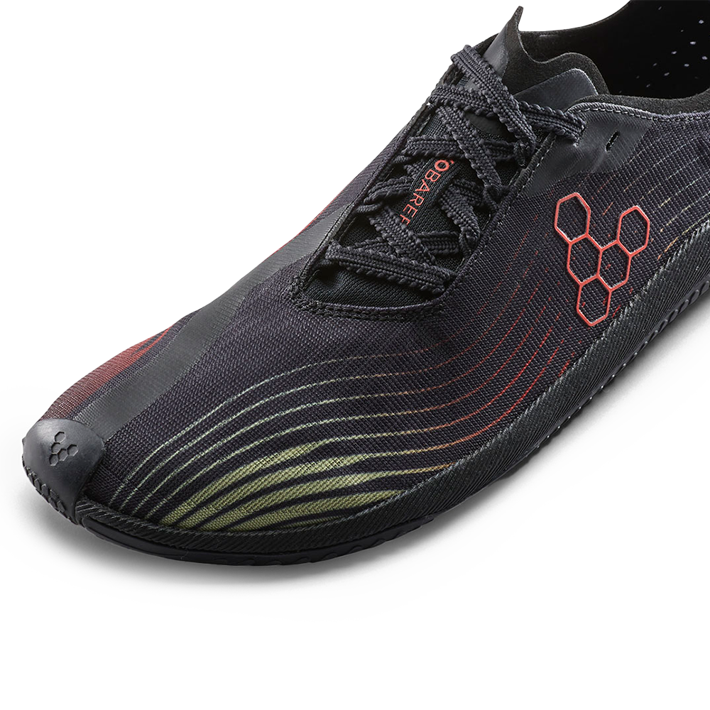 Vivobarefoot Primus Flow Mens Obsidian/Cherry Tomato