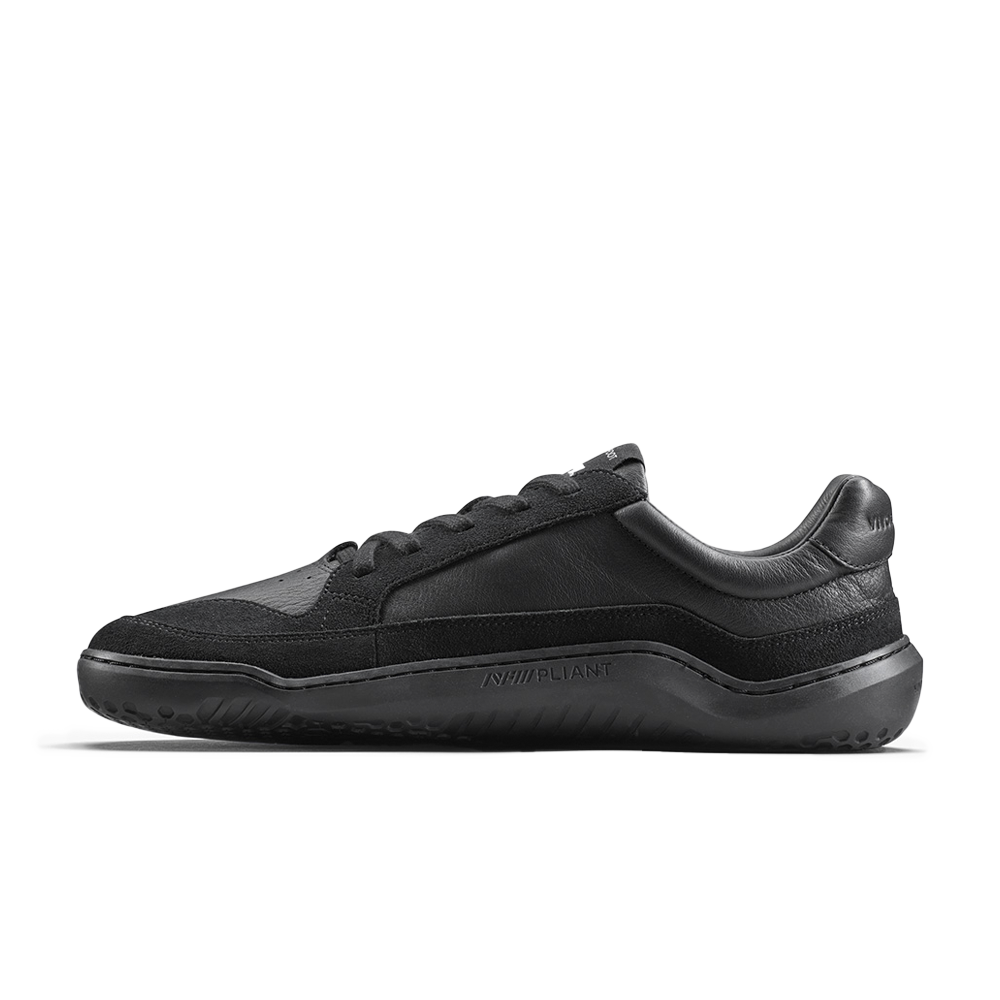 Vivobarefoot Gobi II Sneaker Premium Leather Mens Triple Obsidian