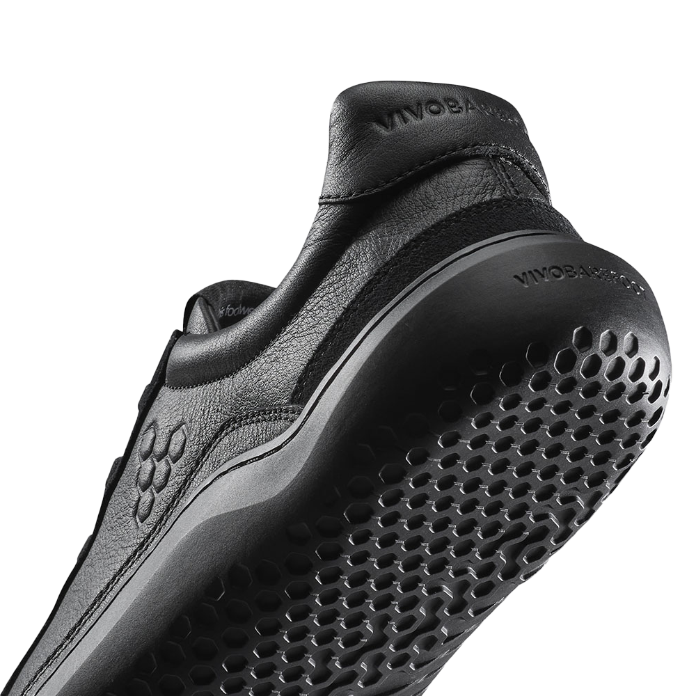 Vivobarefoot Gobi II Sneaker Premium Leather Mens Triple Obsidian
