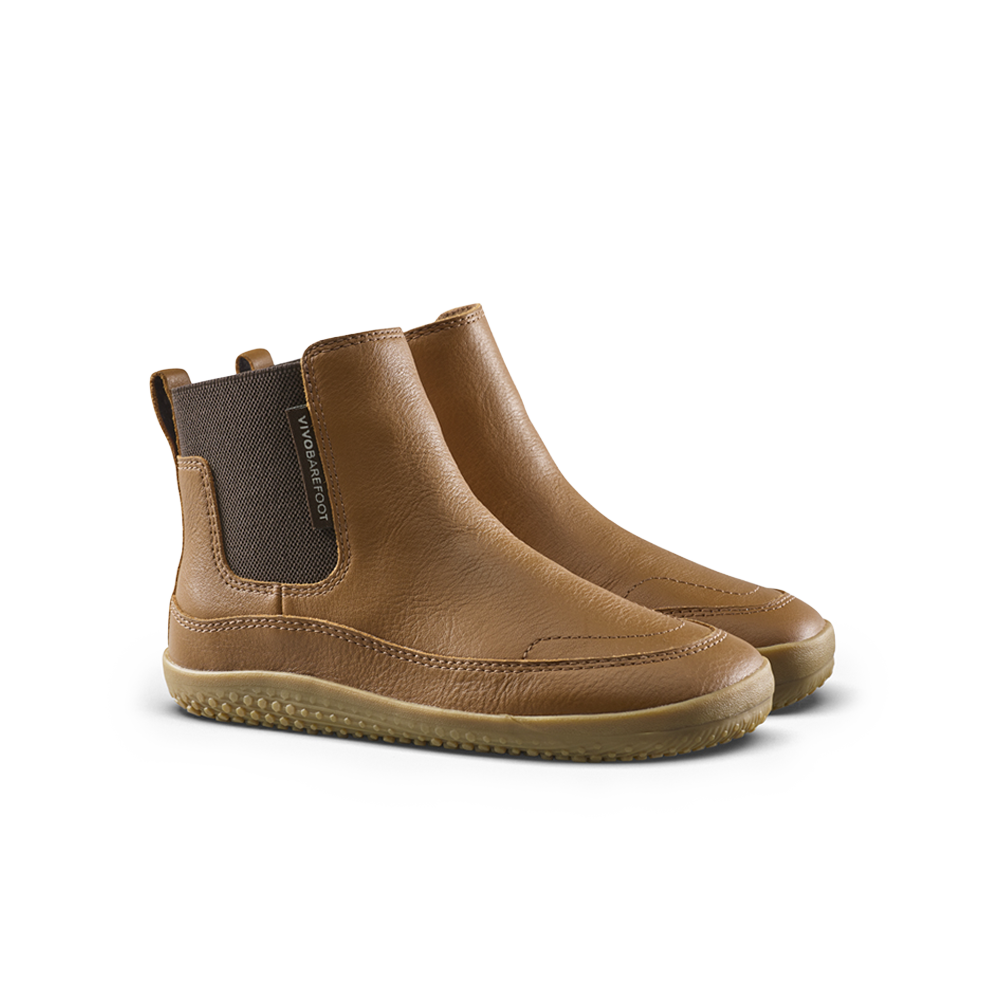 Vivobarefoot Gobi Chelsea Kids Acorn