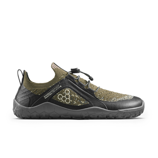 Vivobarefoot Primus Trail Knit FG Grounding Womens Dark Olive