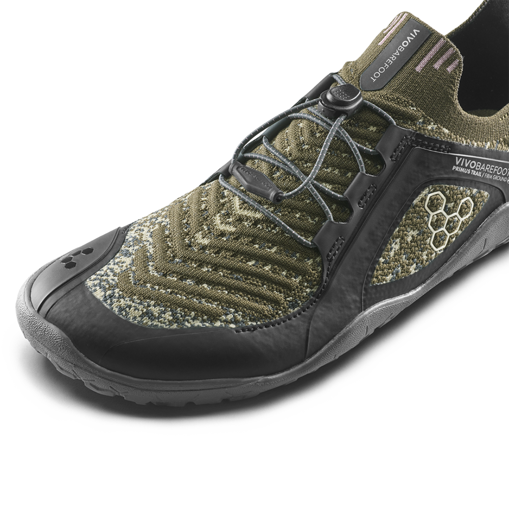 Vivobarefoot Primus Trail Knit FG Womens Dark Olive