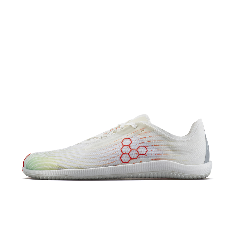 [PRE-ORDER]  Vivobarefoot Primus Flow Womens Bright White/ Neon Orange (ETA. LATE MARCH)