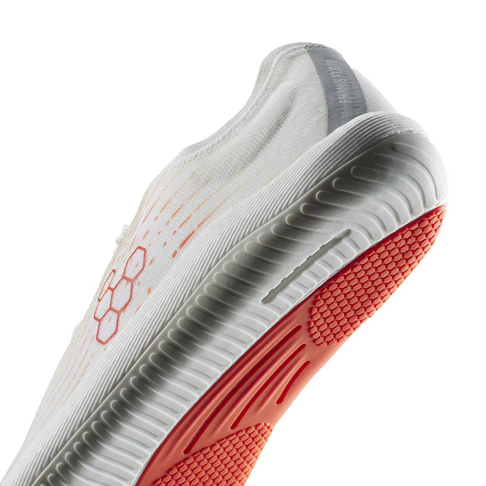 [PRE-ORDER]  Vivobarefoot Primus Flow Womens Bright White/ Neon Orange (ETA. LATE MARCH)