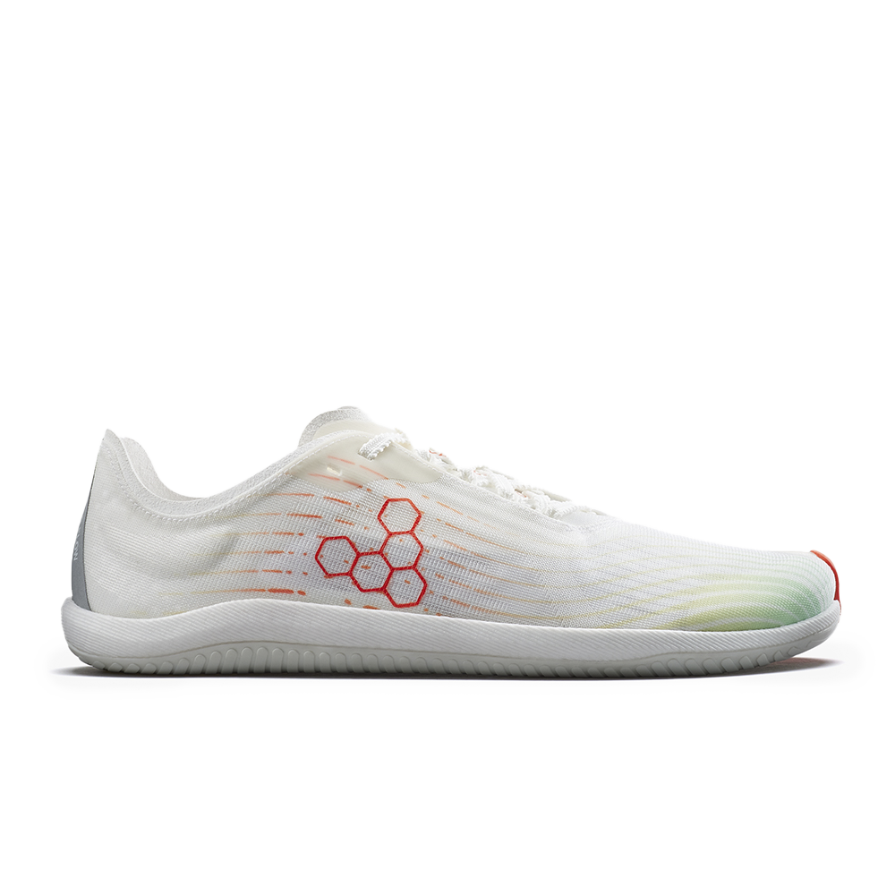 [PRE-ORDER]  Vivobarefoot Primus Flow Womens Bright White/ Neon Orange (ETA. LATE MARCH)