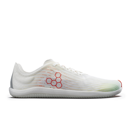 [PRE-ORDER]  Vivobarefoot Primus Flow Womens Bright White/ Neon Orange (ETA. LATE MARCH)