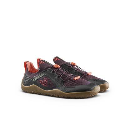 Vivobarefoot Primus Trail Knit FG Juniors Huckleberry/ Molten Lava