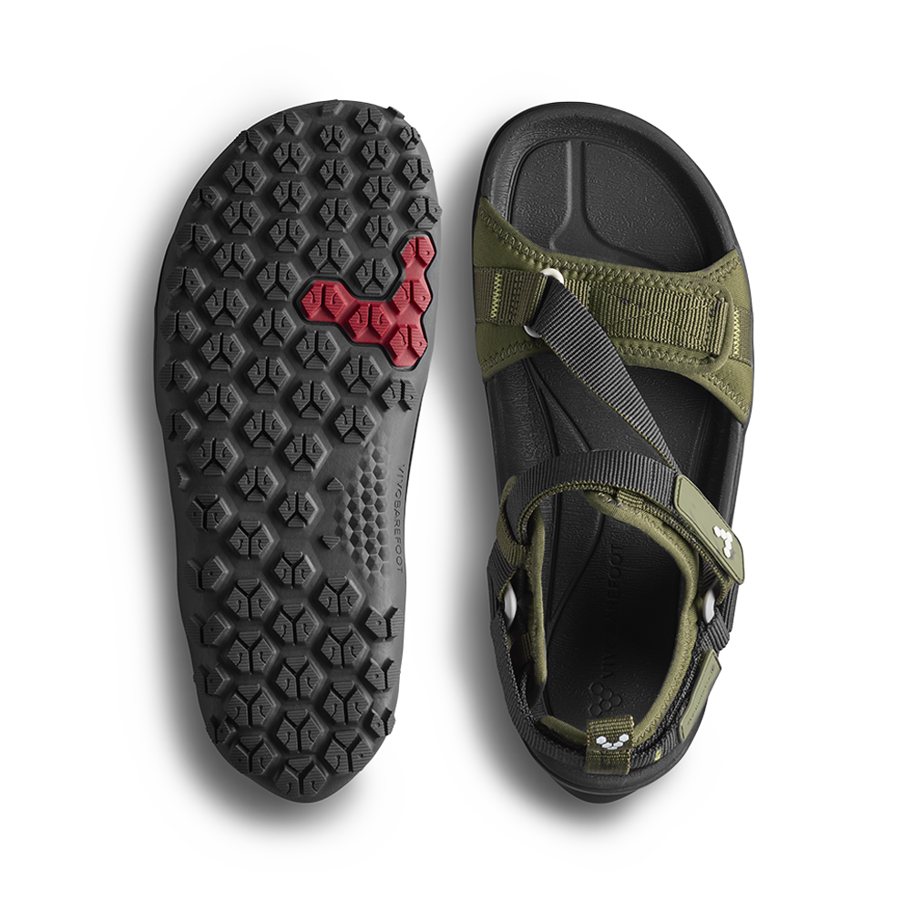 Vivobarefoot Tracker Ora Sandal Mens Dark Olive