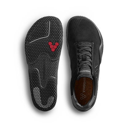 Vivobarefoot Motus Studio Sneaker Leather Mens Obsidian