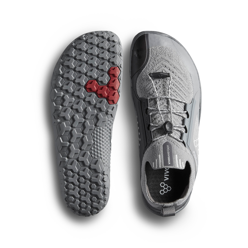 PRE ORDER Vivobarefoot Primus Trail Knit FG Mens Ultimate Grey ETA. MID DEC