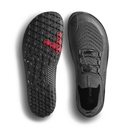 Vivobarefoot Primus Trail Knit FG Grounding Mens Obsidian/Obsidian