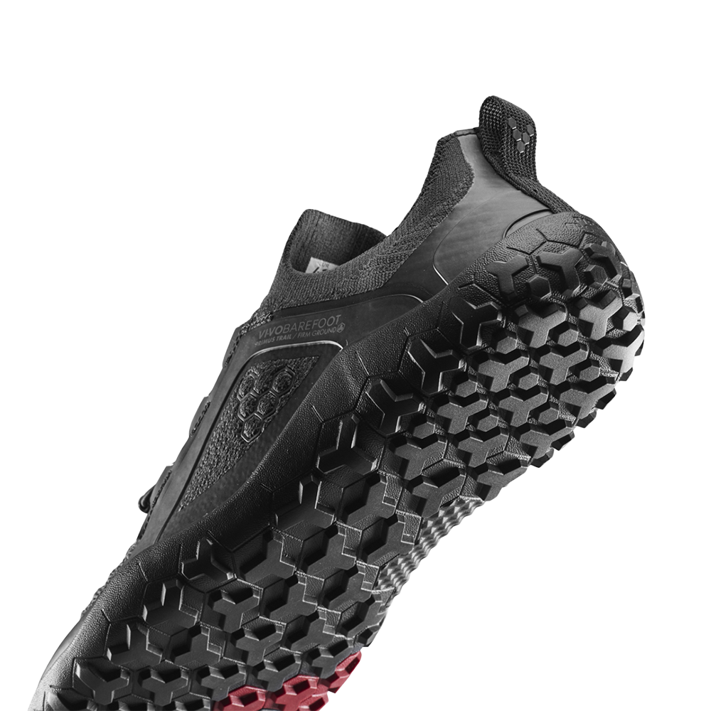 Vivobarefoot Primus Trail Knit FG Grounding Mens Obsidian/Obsidian