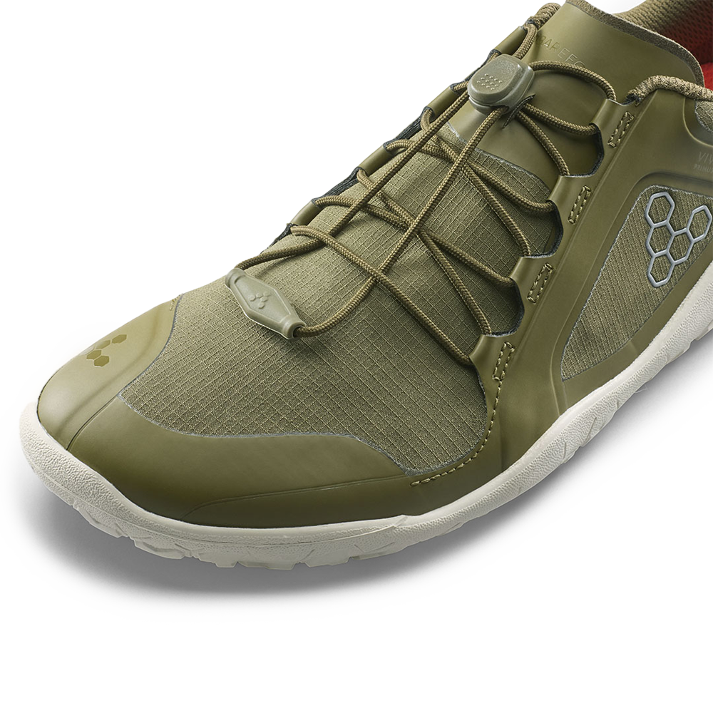 Vivobarefoot Primus Trail III All Weather FG Mens Dark Olive/White