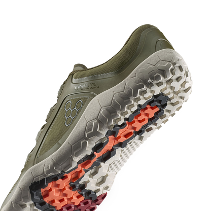 Vivobarefoot Primus Trail III All Weather FG Mens Dark Olive/White