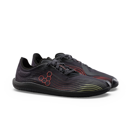 Vivobarefoot Primus Flow Mens Obsidian/Cherry Tomato