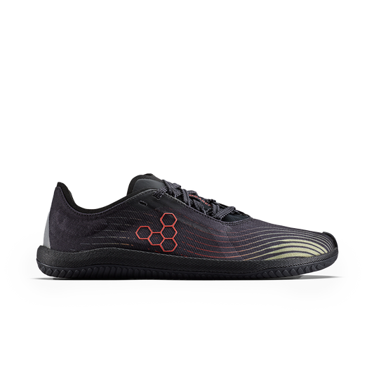 Vivobarefoot Primus Flow Mens Obsidian/Cherry Tomato