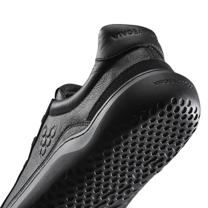 Vivobarefoot Gobi II Sneaker Premium Leather Mens Triple Obsidian