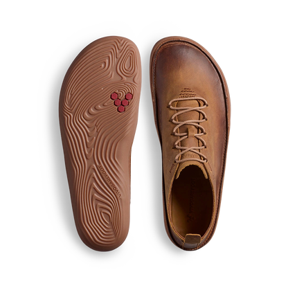 Vivobarefoot Sensus Moc Lace Up Leather Mens Dark Tan