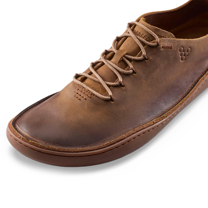 Vivobarefoot Sensus Moc Lace Up Leather Mens Dark Tan