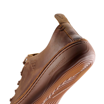 Vivobarefoot Sensus Moc Lace Up Leather Mens Dark Tan