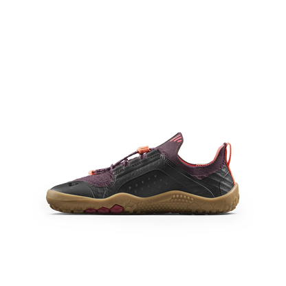 Vivobarefoot Primus Trail Knit FG Juniors Huckleberry/ Molten Lava