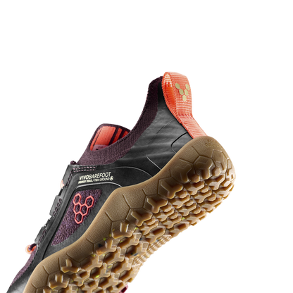 Vivobarefoot Primus Trail Knit FG Kids Huckleberry/ Molten Lava