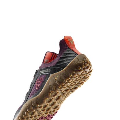 Vivobarefoot Primus Trail Knit FG Juniors Huckleberry/ Molten Lava