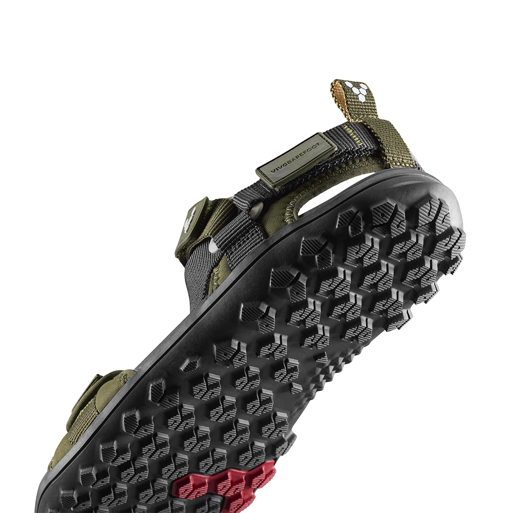 Vivobarefoot Tracker Ora Sandal Mens Dark Olive