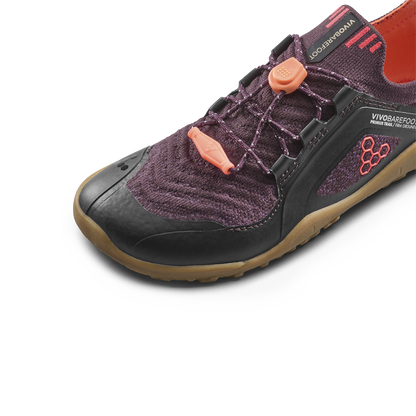 Vivobarefoot Primus Trail Knit FG Kids Huckleberry/ Molten Lava