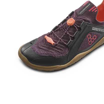 Vivobarefoot Primus Trail Knit FG Juniors Huckleberry/ Molten Lava