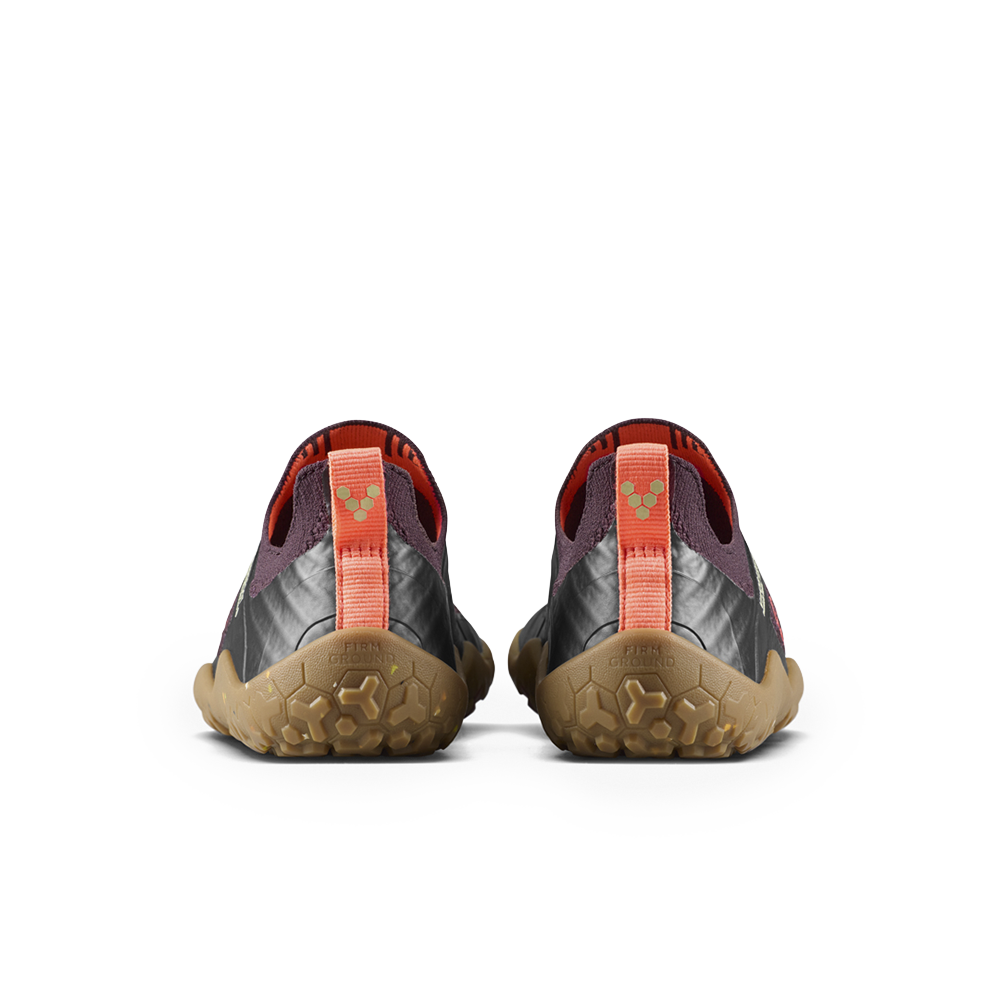 Vivobarefoot Primus Trail Knit FG Juniors Huckleberry/ Molten Lava