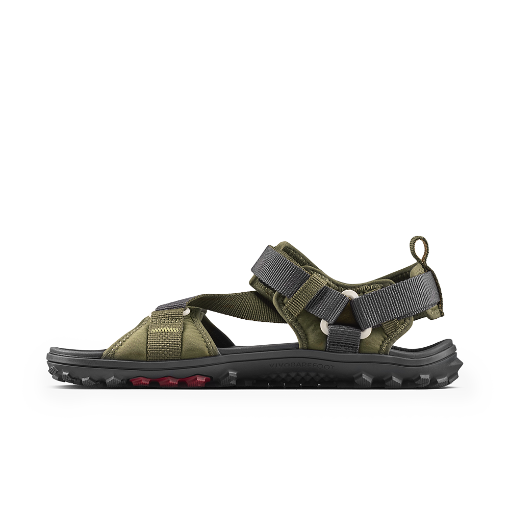 Vivobarefoot Tracker Ora Sandal Mens Dark Olive