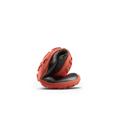 Vivobarefoot Primus Trail Knit FG Mens Obsidian/Cherry Tomato